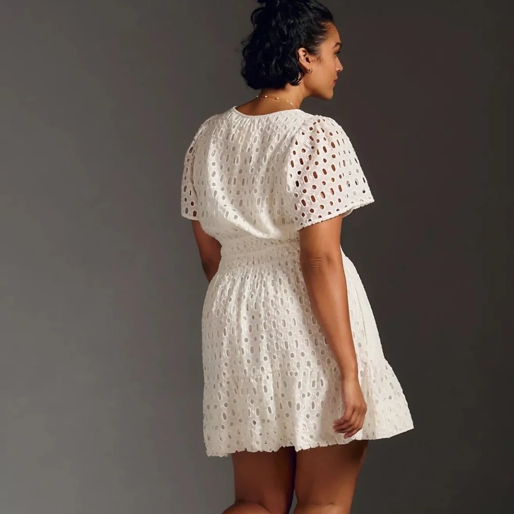 PLUS Anthropologie The Somerset Mini Dress: Eyelet Edition Size 3X $160.00 - Picture 2 of 8